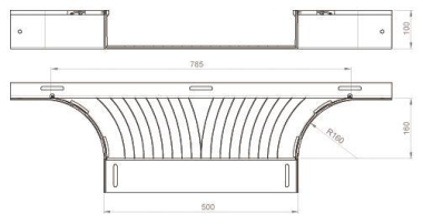 Unex T-Abzweiger lichtgrau         66548 