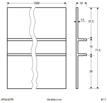 EVN Alu-Abdeckung / Blende    APESLAD100 