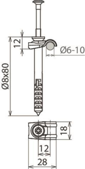 Dehn 390122 LH DQ  LH DQ 6.10 ND8X80 V2A 