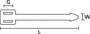 Hellermann AT1-PA66-NA(100) Kennz.-pfeil 