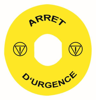 Schneider Schild 90mm gelb ARRET ZBY8130 