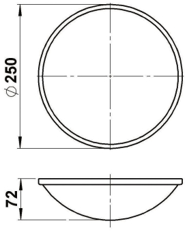 ALBE Glas rund, opal-ätzmatt, G 90210305 