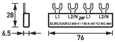 DOEP Sammelschiene 2PH.     EV-SG2.4.120 