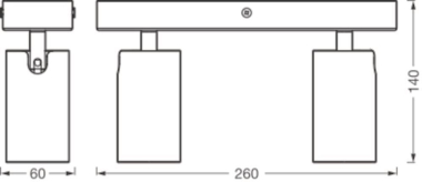 Ledvance LED Spot Octagon GU10 Black 