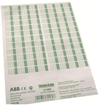 STRIE ZA78 Beschriftungsblatt       ZA78 