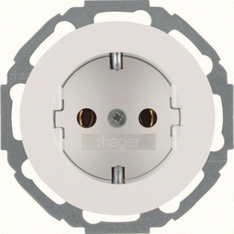 Hager Steckdose SCHUKO Serie R WLS1100WG 