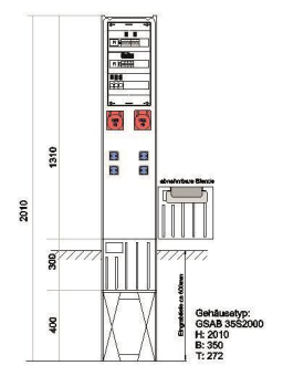 GSAB Festplatzvert. Sockel 35S20FP32164S 