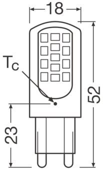 LEDV LED Stiftsockel 4-40W/827 470lm 