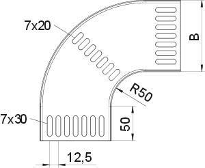 OBO MKRB 90 15 100FS Bogen 90° 