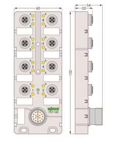 WAGO 757-185 M12-Sensor-/- 