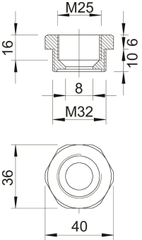 OBO 107 R M32-25 PA Reduktion M32-M25 PA 