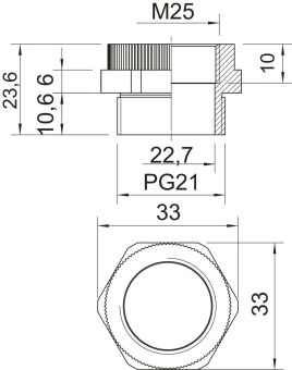 OBO 107 ADA PG21-M25 Adapter PG-M 