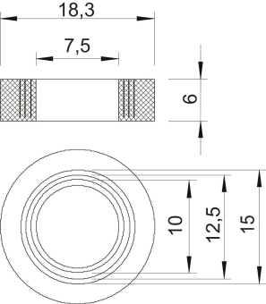 OBO 107 B PG13.5 Einschnittring PG13,5 