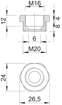 OBO 107 R M20-16 PA Reduktion M20-M16 PA 