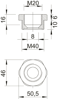 OBO 107 R M40-20 PA Reduktion M40-M20 PA 