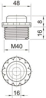 OBO 90 M40 GE Einschraubnippel 
