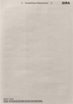 GIRA 145900 Beschriftungsbögen 62x18 