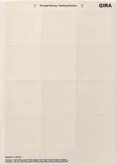 GIRA 145800 Beschriftungsbögen 62x62 