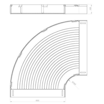Unex Flachbogen 90° halogenfrei 66630-48 