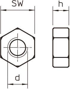 OBO HN M8 G Sechskantmutter M8 St G 