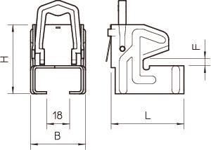 OBO 328 2 Trägerklammer m.Sperrfeder 