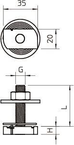OBO MS41HBF M8x30 A4 Hammerkopfschraube 