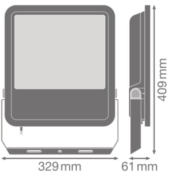 LEDV Flutlichtstrahler Perf. schwarz 