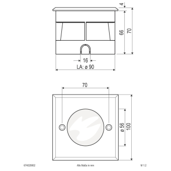 EVN LED Bodeneinbau -quad. -   674029902 