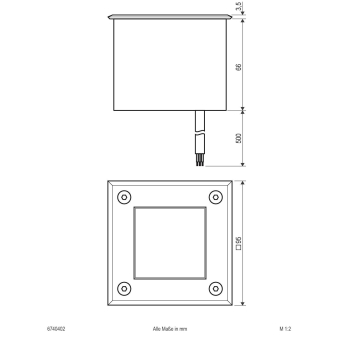 EVN LED Bodeneinbau -quad. -     6740402 