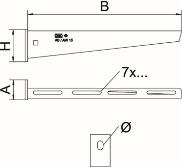 OBO AW 15 11 G Wand-u.Stielausleger 