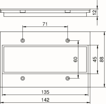 OBO T12L P17S 9011 Abdeckplatte f.3f 