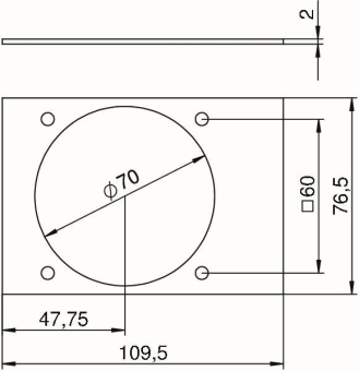 OBO T4B P5S 9011 Abdeckplatte CEE f.T4B 
