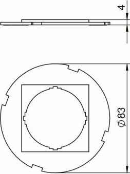 OBO US80 A Geräteabdeckplatte f.US80 PA 