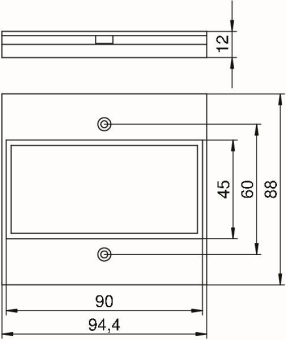 OBO T12L P16S 9011 Abdeckplatte f.2f 
