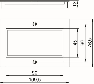 OBO T4B P7 9011 Abdeckplatte 2f Modul 45 