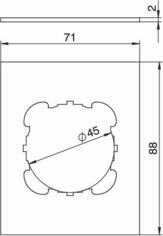 OBO T12L P1S 9011 Abdeckplatte 1xEK 