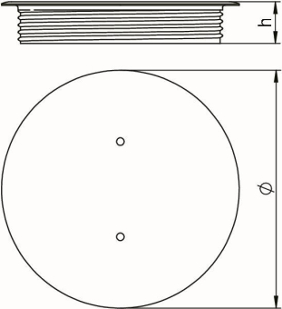 OBO BAB80 9011 Blindabdeckung PA 