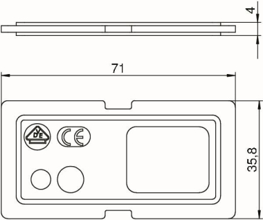 OBO GB23 TW Trennsteg f.Gerätebecher PA 