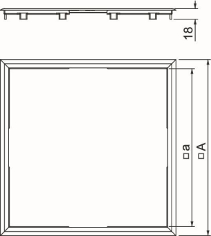 OBO SRU 250 9011 Teppichschutzrahmen PA 