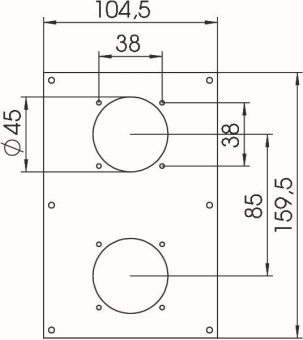 OBO VHF-P8 Abdeckplatte f.2x Steckdose 