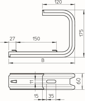 OBO TPDG 345 FT Wand-u.Deckenbügel 