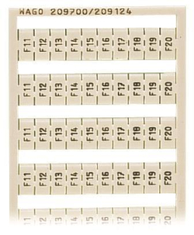 WAGO 209-787 WSB-Beschriftungskarte, als 