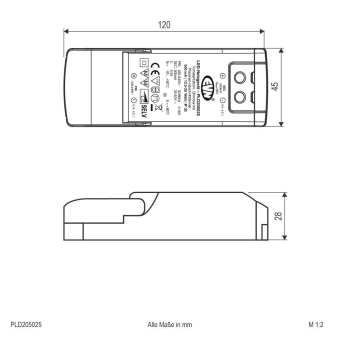 EVN NG 500mA 12,525W IP20      PLD205025 