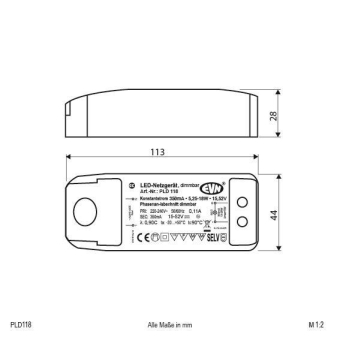 EVN LED-Konverter 350mA 5,25-18W  PLD118 