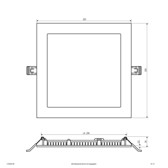 EVN LED Einbaupanel-quadr.-    LTQ220125 