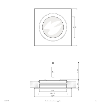 EVN P-LED Einbauleuchte -quad. L24301402 