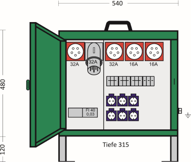 ET Endverteilerschrank    EV 32N/A/621-1 