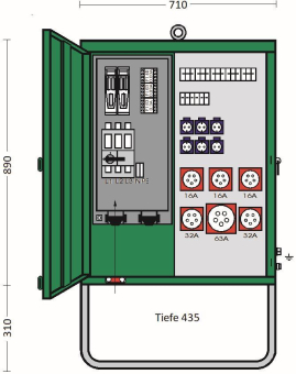 ET Verteilerschrank im   V 100N/A/6321-3 