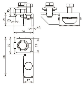 DEHN       SPK Z 25 BRS AK1X10 2X6.8 V2A 
