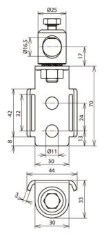 DEHN Befestigungsbügel bis 30mm   106321 